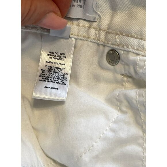 Express Womens Stella Low Rise Cropped Skinny White 4 Stretch Denim Jeans NWOT - Picture 5 of 6